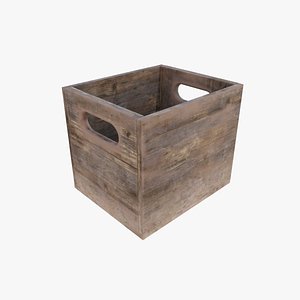 3D model Wooden storage box