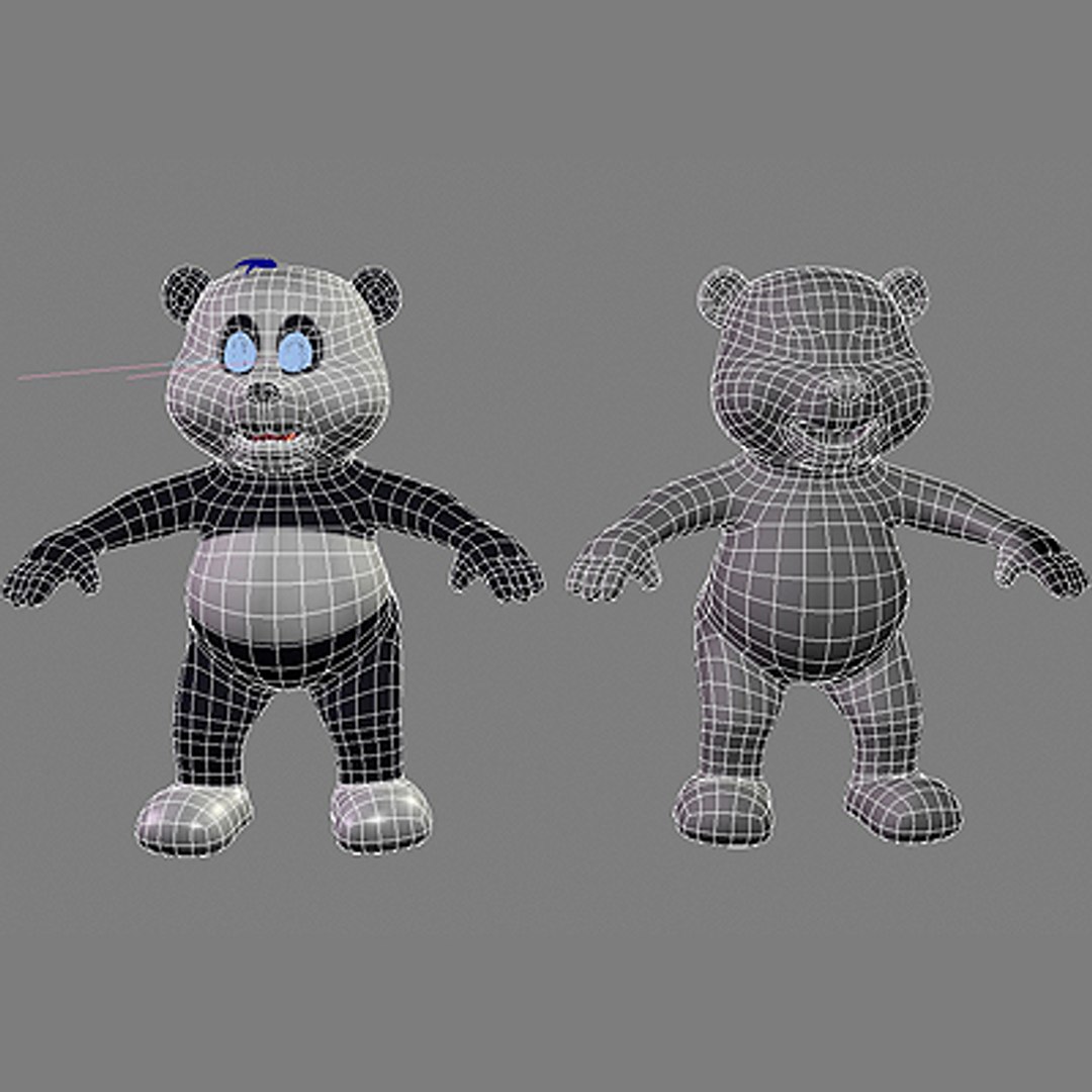 3d Model Of Panda Kid