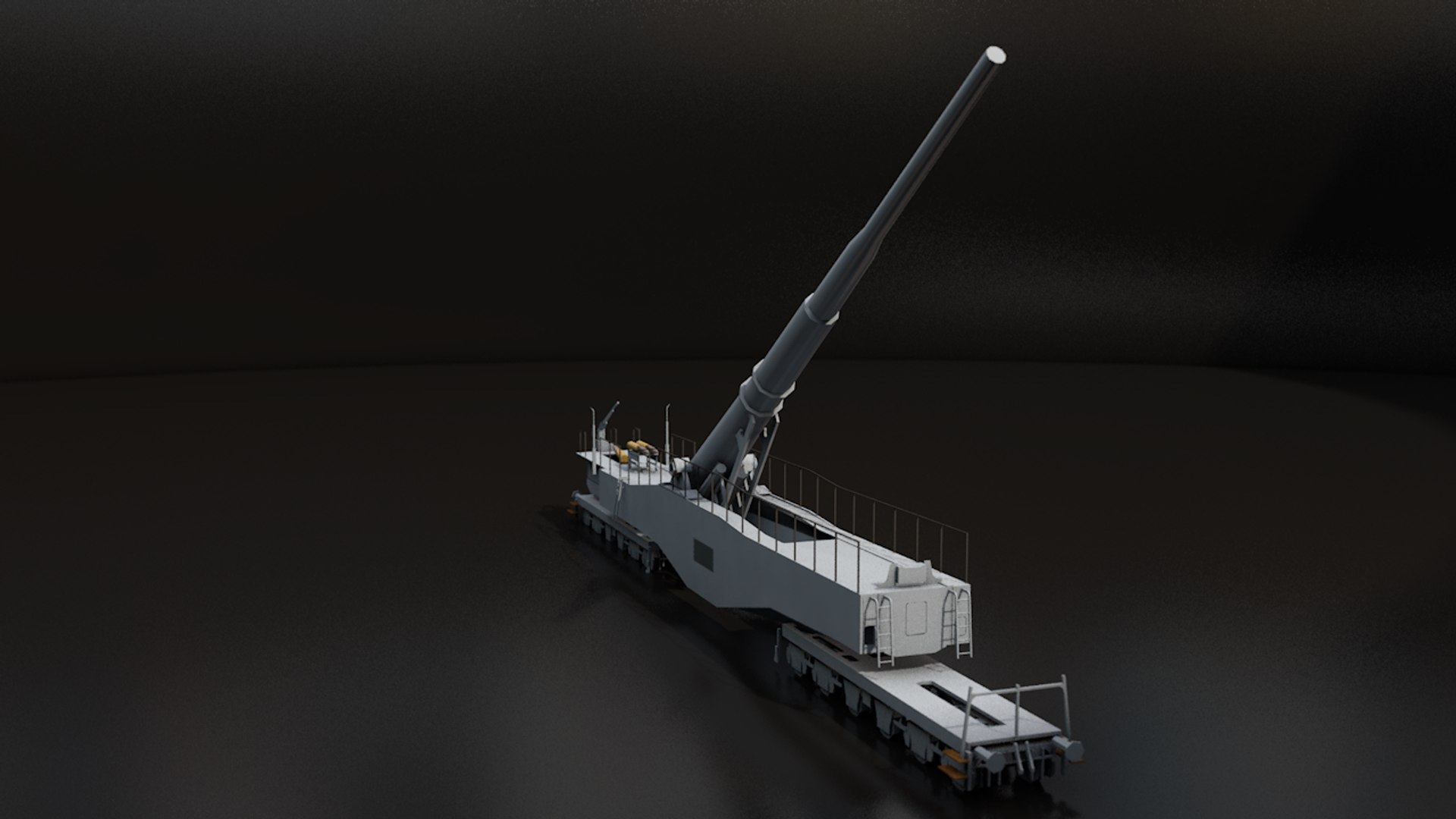 3d Leopold German Railway Gun Turbosquid 1447591