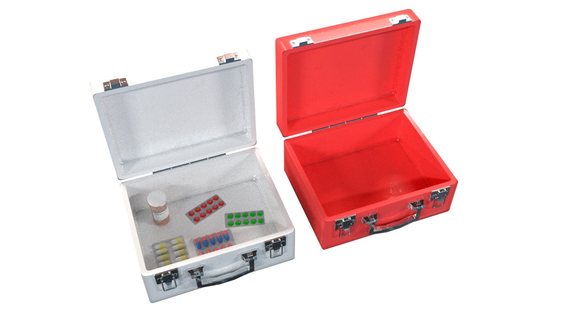 Low-poly Aid Kit Drugs 3D Model - TurboSquid 1176940