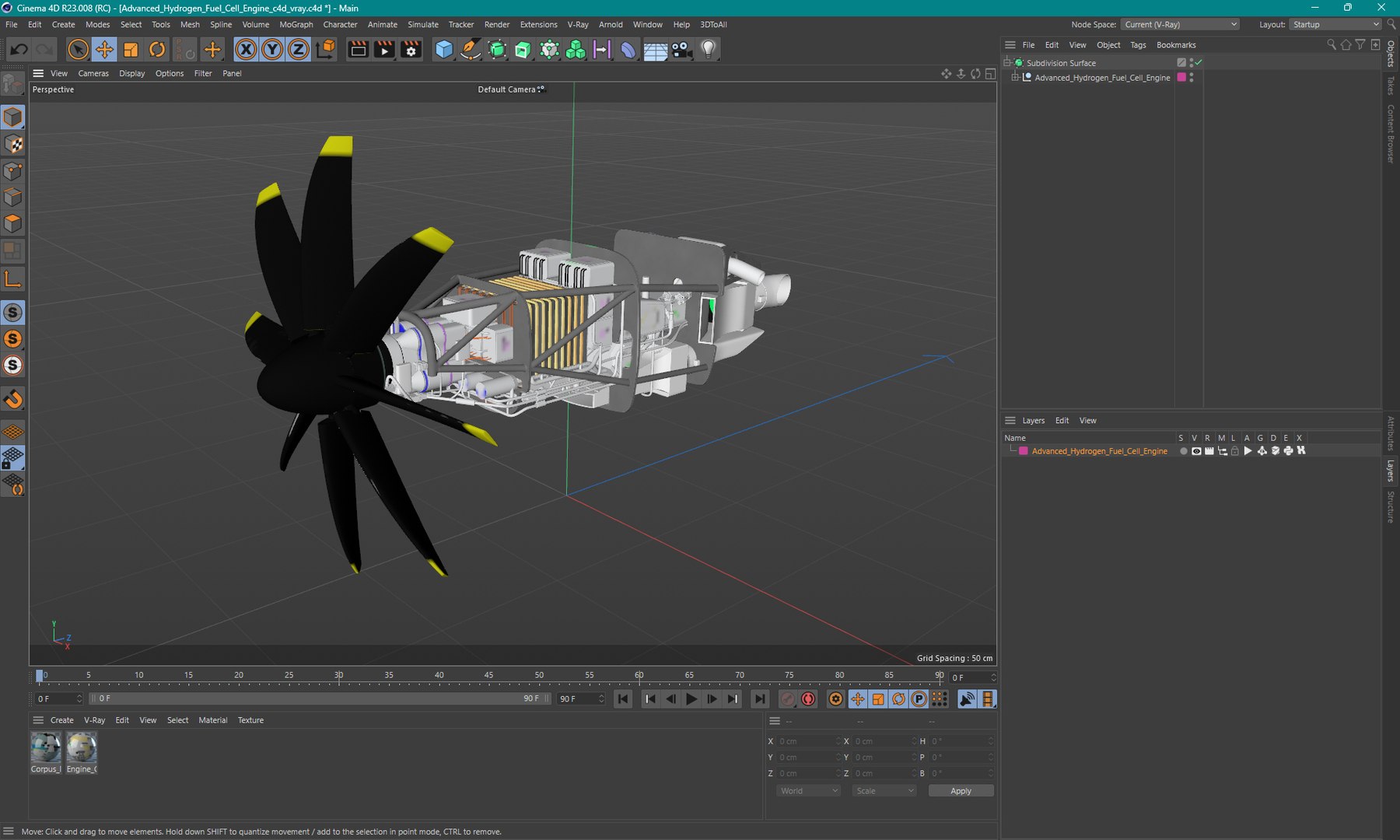 Advanced Hydrogen Fuel Cell Engine 3D Model - TurboSquid 2379528