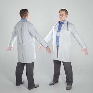 Man in lab coat in A-pose 332