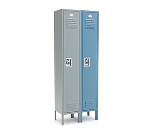 Metal Locker With Padlock model