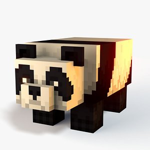 3D Minecraft Panda