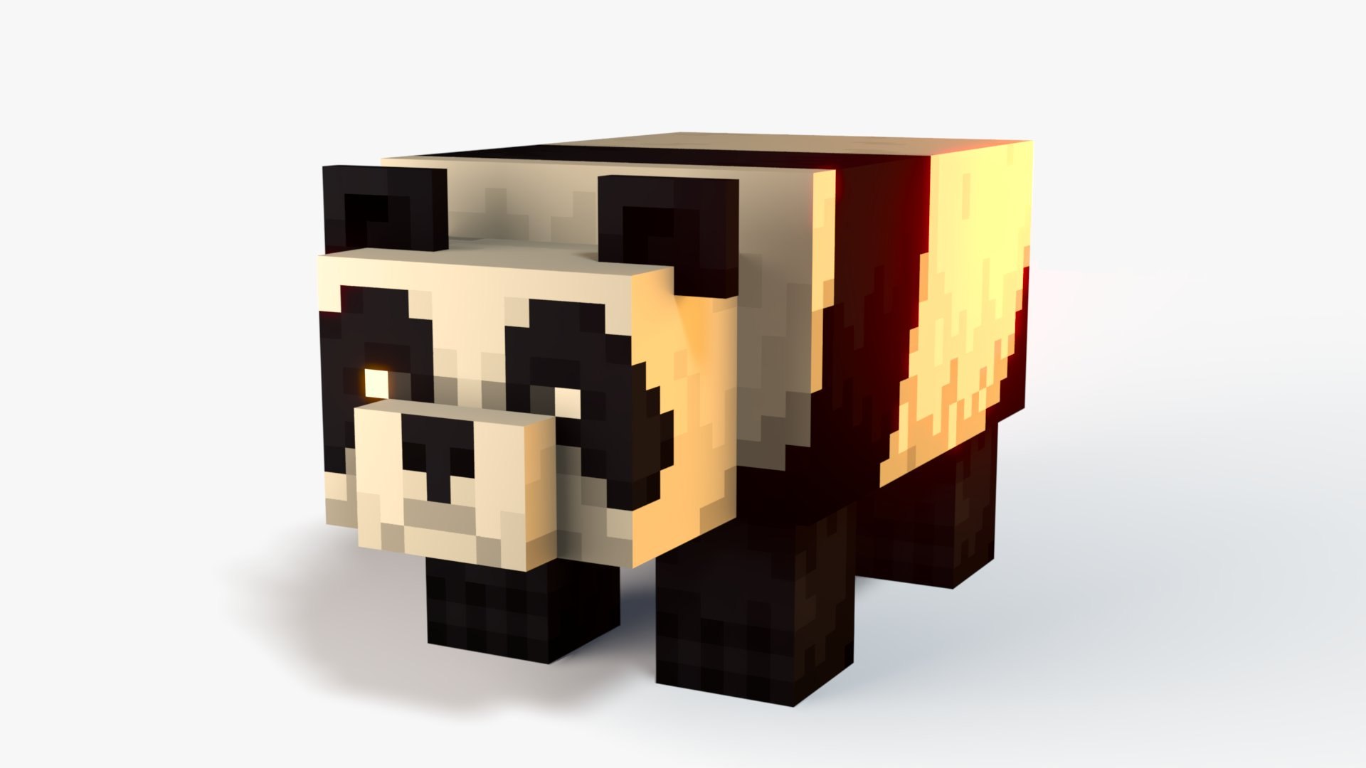 3D Minecraft Panda - TurboSquid 2523165