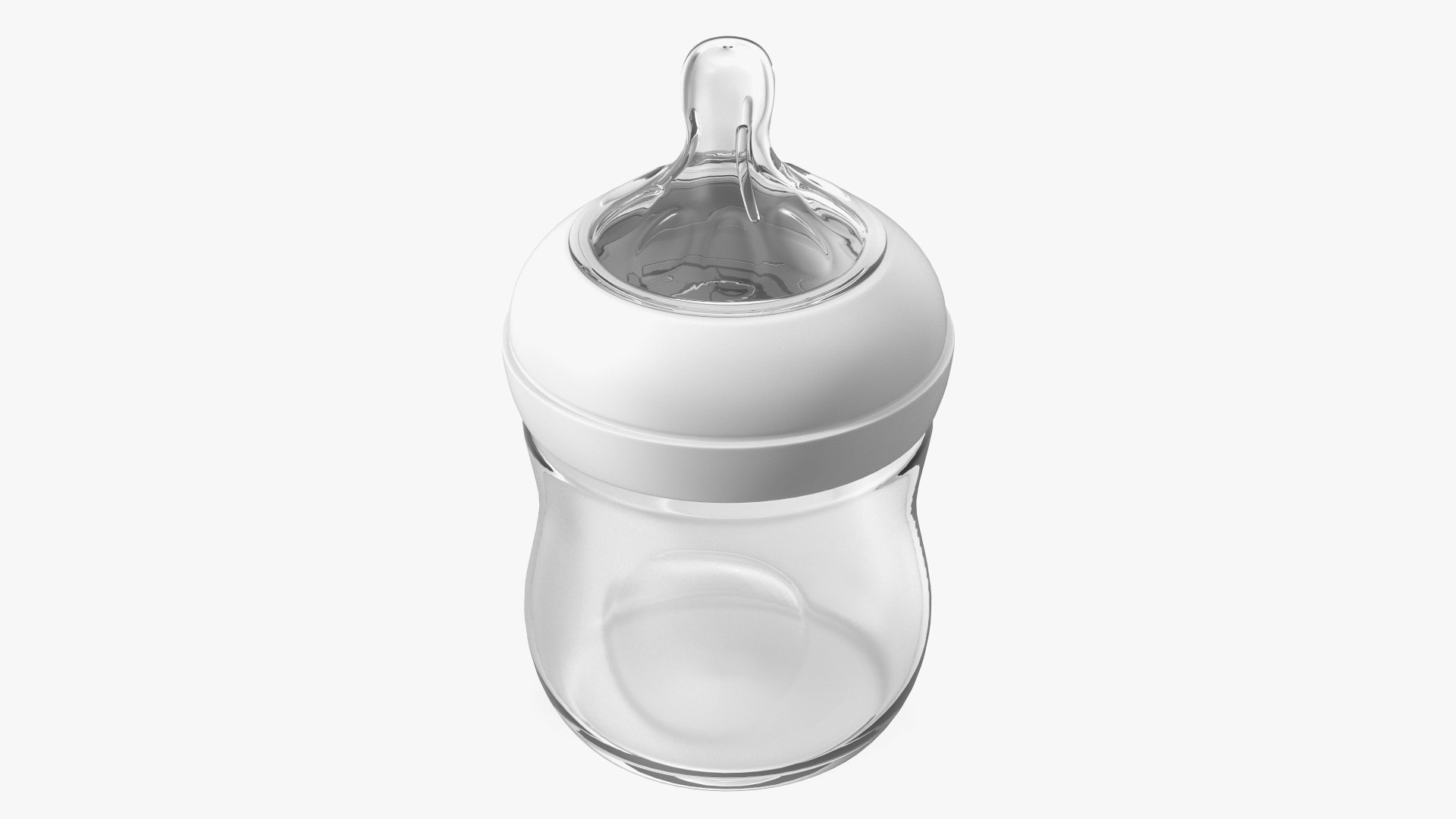 Baby Bottle with Nipple 3D model preview