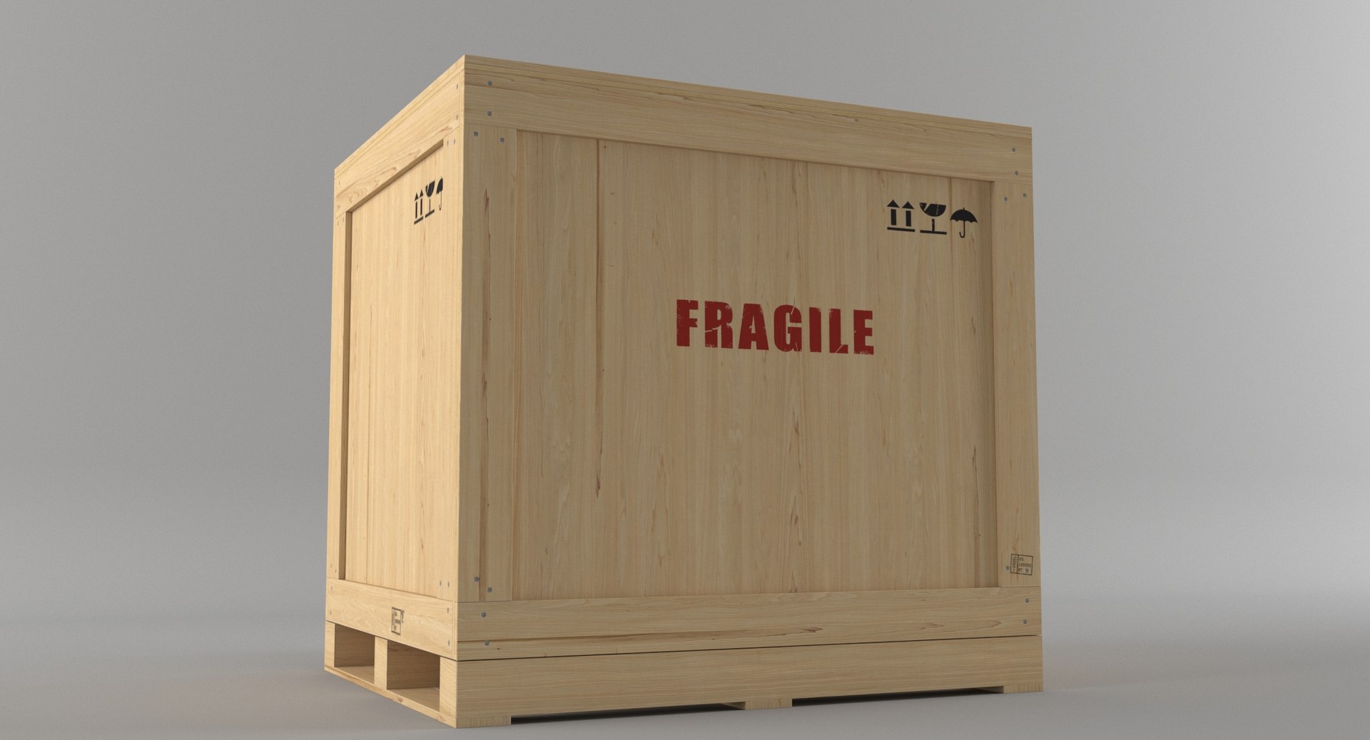 3D Wooden Box Model - TurboSquid 1232171