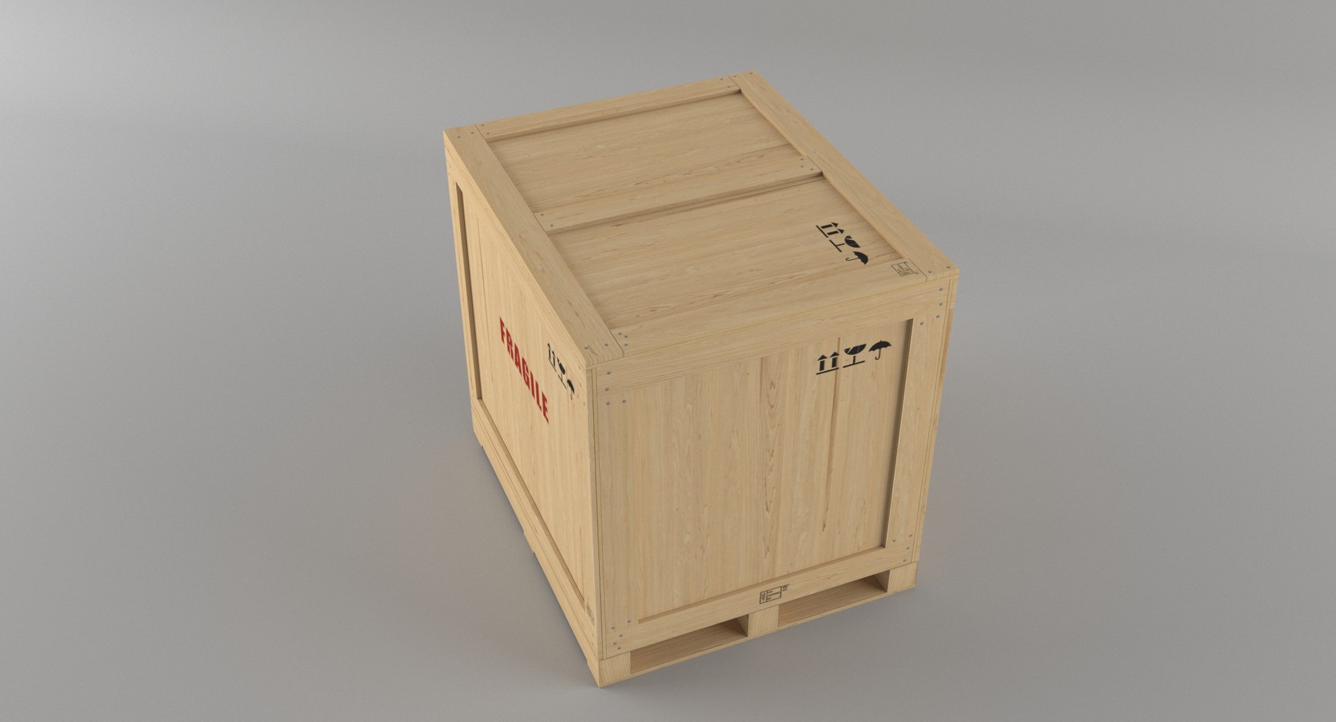 3D Wooden Box Model - TurboSquid 1232171