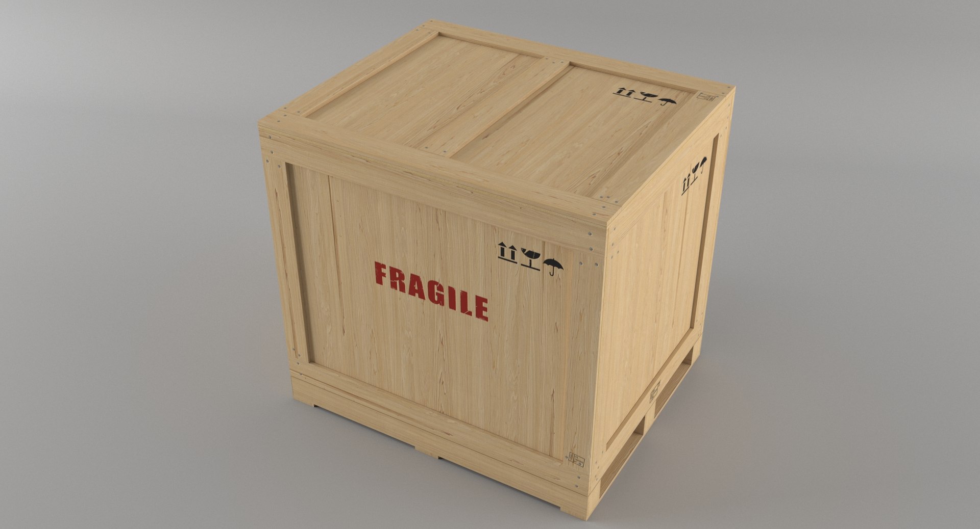 3D Wooden Box Model - TurboSquid 1232171