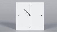 White Wall clock 3D Model StemCell UV 4K PBR Textures
