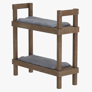19th Century Two Storey Military Bed 01 3D