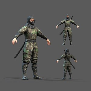 3D model Ninja Stylized Game 3D - TurboSquid 2124851