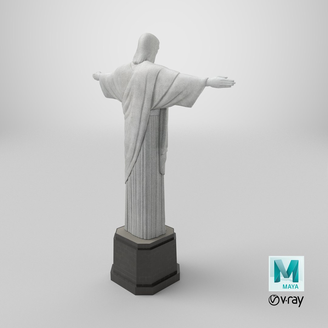 Christ the Redeemer Statue PBR Metalness Scan Based 3D https://p.turbosquid.com/ts-thumb/8X/glGaqC/VI/stemcell_maya_vray_render/png/1774276720/1920x1080/fit_q87/db63b6651324452a067e4c5c430caa2deffa1744/stemcell_maya_vray_render.jpg