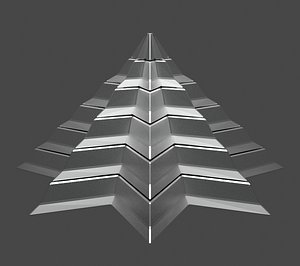 3D iron pyramidal structure 8 model