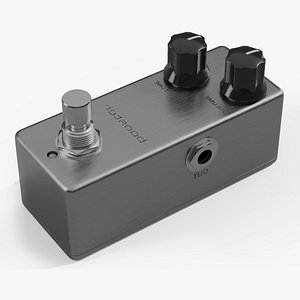 Electric Guitar Pedal with Booster and Preamp Effect 3D