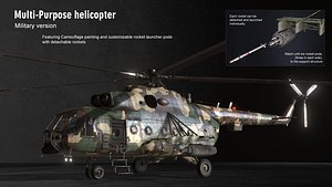 3D Military Helicopter