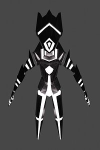 3D low-poly robot