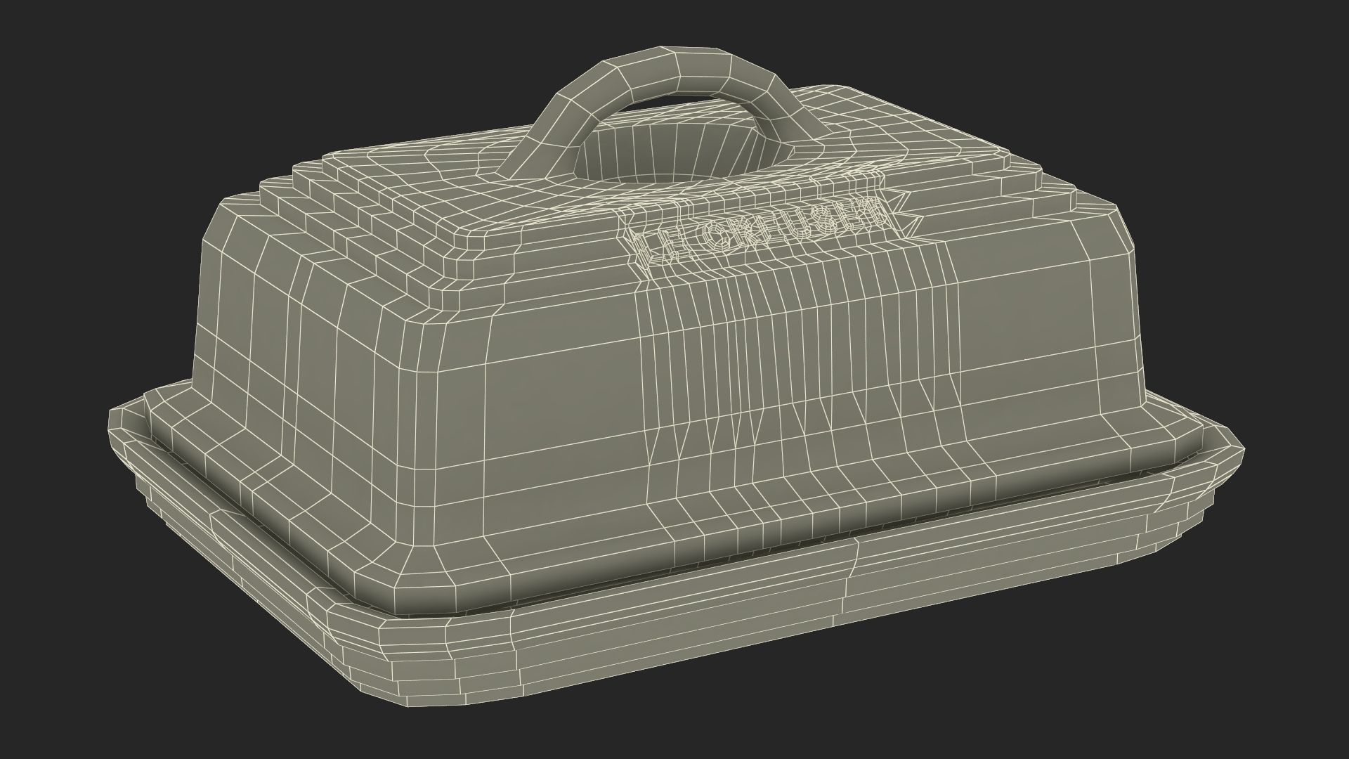 Stoneware Butter Dish Le Creuset Blue 3D Model TurboSquid 2191860