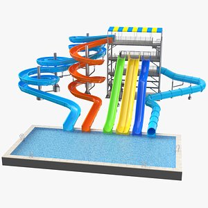 Waterslide Tower 3D model