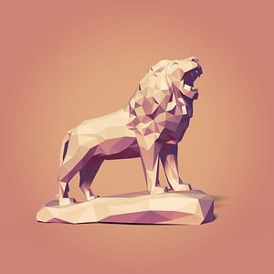 lion cartoon toon 3D model