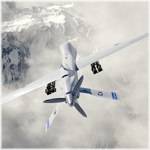 3D General Atomics MQ-1C Gray Eagle Drone model