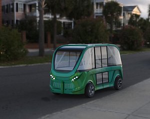 driverless shuttle bus navya 3D model