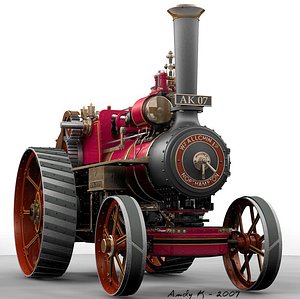 3d model steam traction