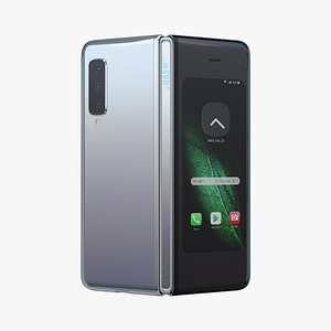 samsung galaxy fold silver 3D model