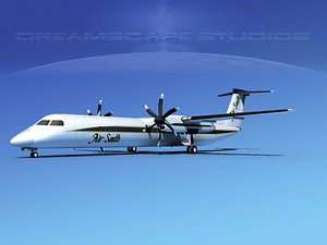 3d dhc-8-400 400 model