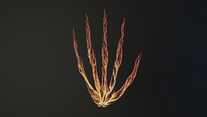 Human hand unrolling growing animation