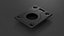Uchwyt szafki kuchennej wpuszczany okrągły czarny