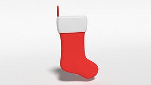christmas stocking cartoon 3D model