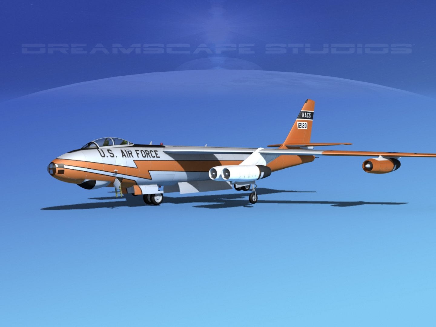 Stratojet Boeing B-47 Bomber 3d Model