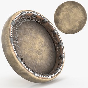 Medieval Traditional Uzbek Musical Instrument Doira 3D model