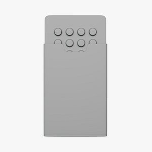 3D Basic Pill Box - Geometry Only No Textures No Materials