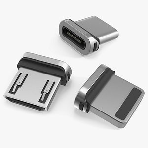 Detachable Magnetic Charging Tips Silver
