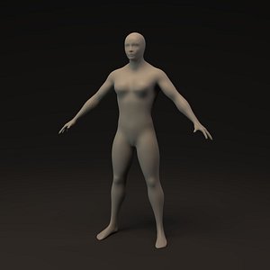 Human Female - Bodybuilder Woman Lo Poly Base Mesh