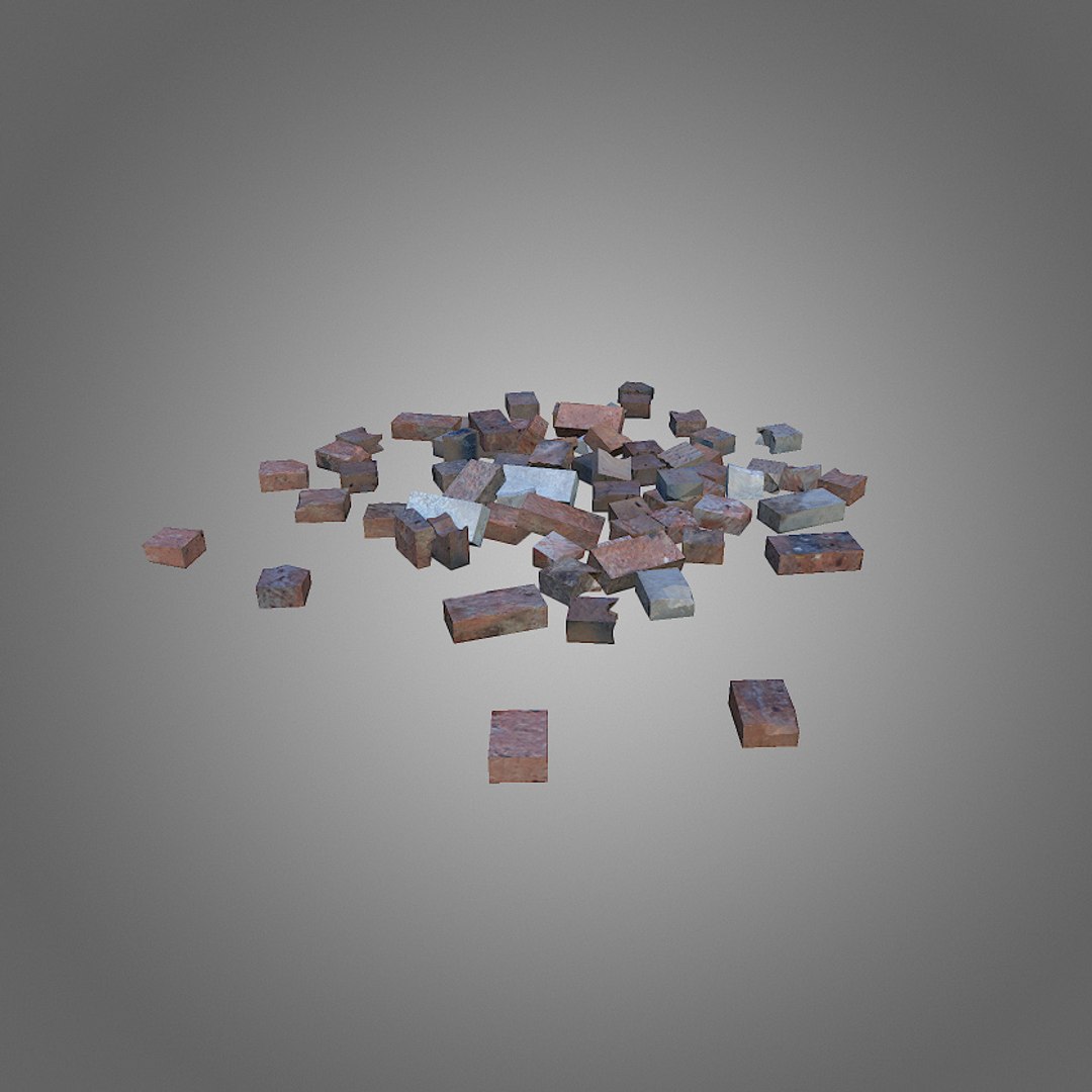 3d Model Bricks Debris
