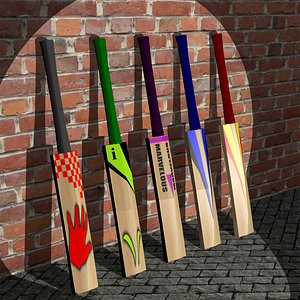 Cricket Bat - Low Poly - Sports