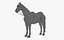 Cheval Pinto avec selle et sacs