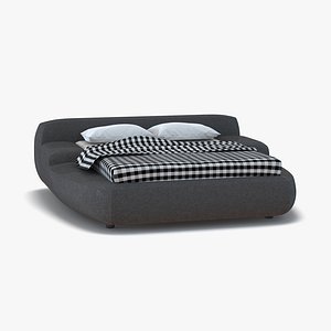 upholstered bed 4 3d model