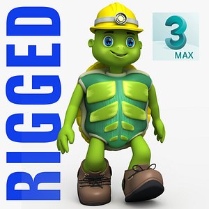 3D Turtle Character Rigged model