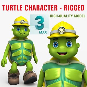 Turtle Character Rigged
