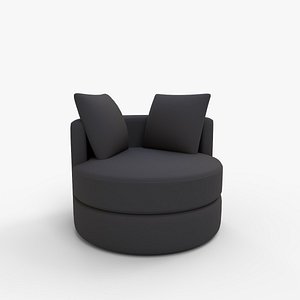 3D model Balboa Upholstered Swivel Armchair