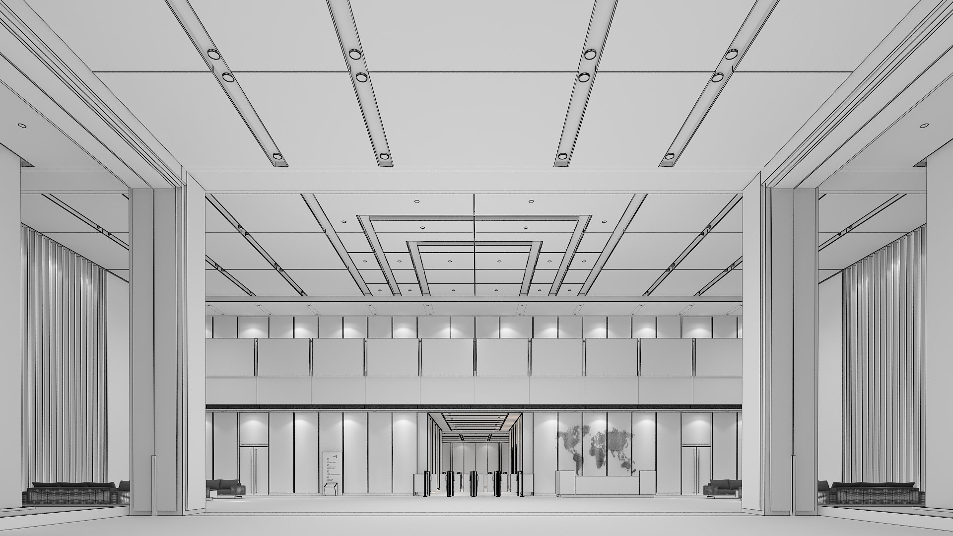 3D Modern Hall Collection 06 model - TurboSquid 2162211