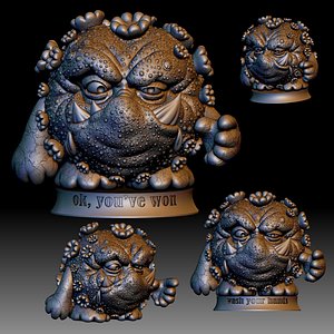 Covid Coronavirus Monster 3D printable