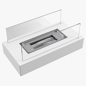 White Bio-Ethanol Burner Switched Off model