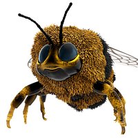 Bumblebee cartoon rigged animated