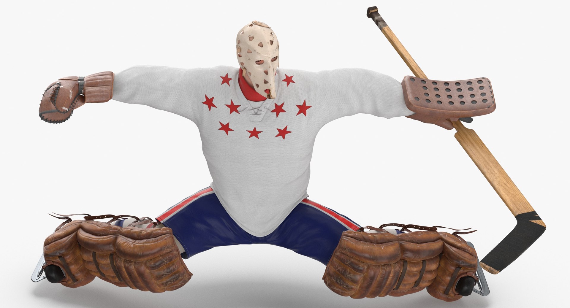 3D Ice Hockey Goalie Stretching TurboSquid 1508755