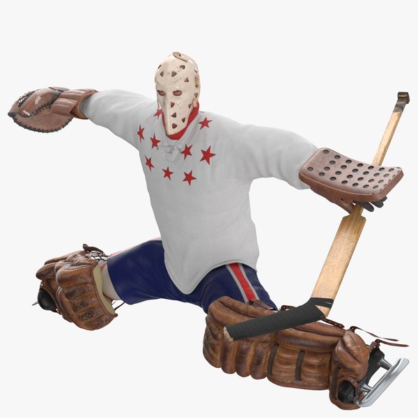 3D ice hockey goalie stretching TurboSquid 1508755